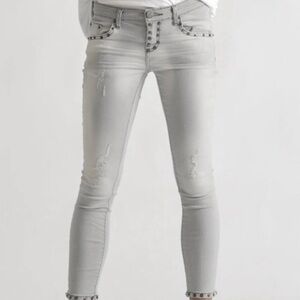 Free People One Teaspoon Studded Jeans Distressed Punk Rock Grunge Size 28